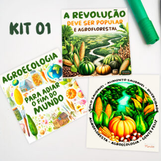 Kit 01 - 3 adesivos agroecologia