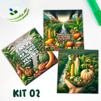 Kit 02 - 3 adesivos agroecologia